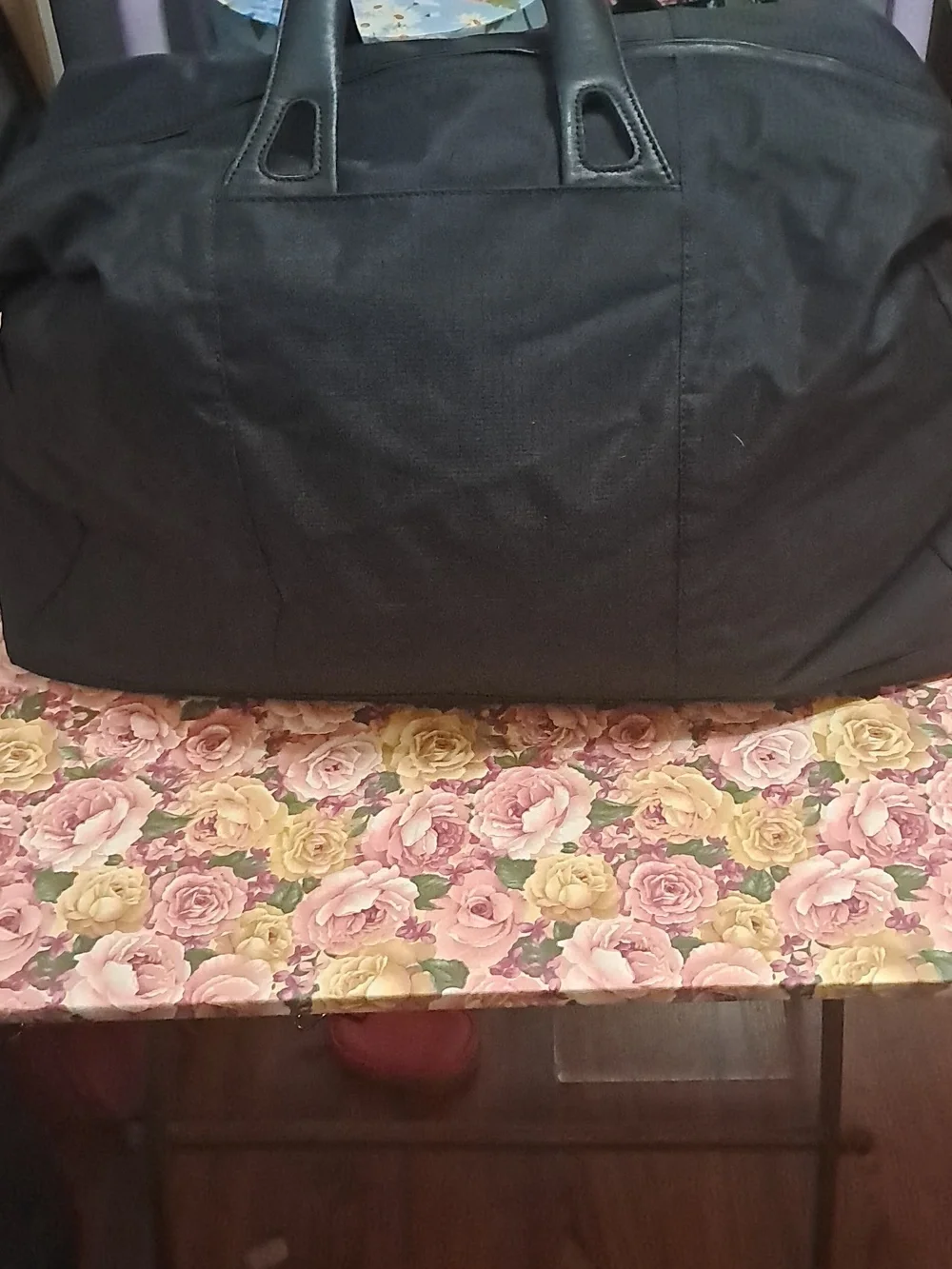 Tumi Black Travel Duffel with Top Handles And Detachable Long Carry Strap